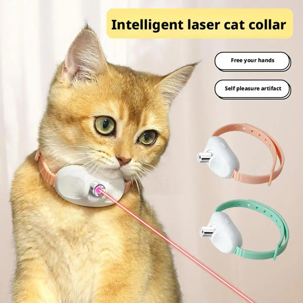 Coleira laser automática para gatos — verde