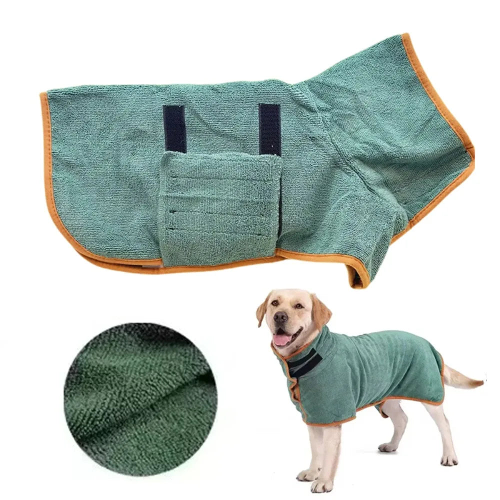 Roupão de secagem para pets — rosa após banho