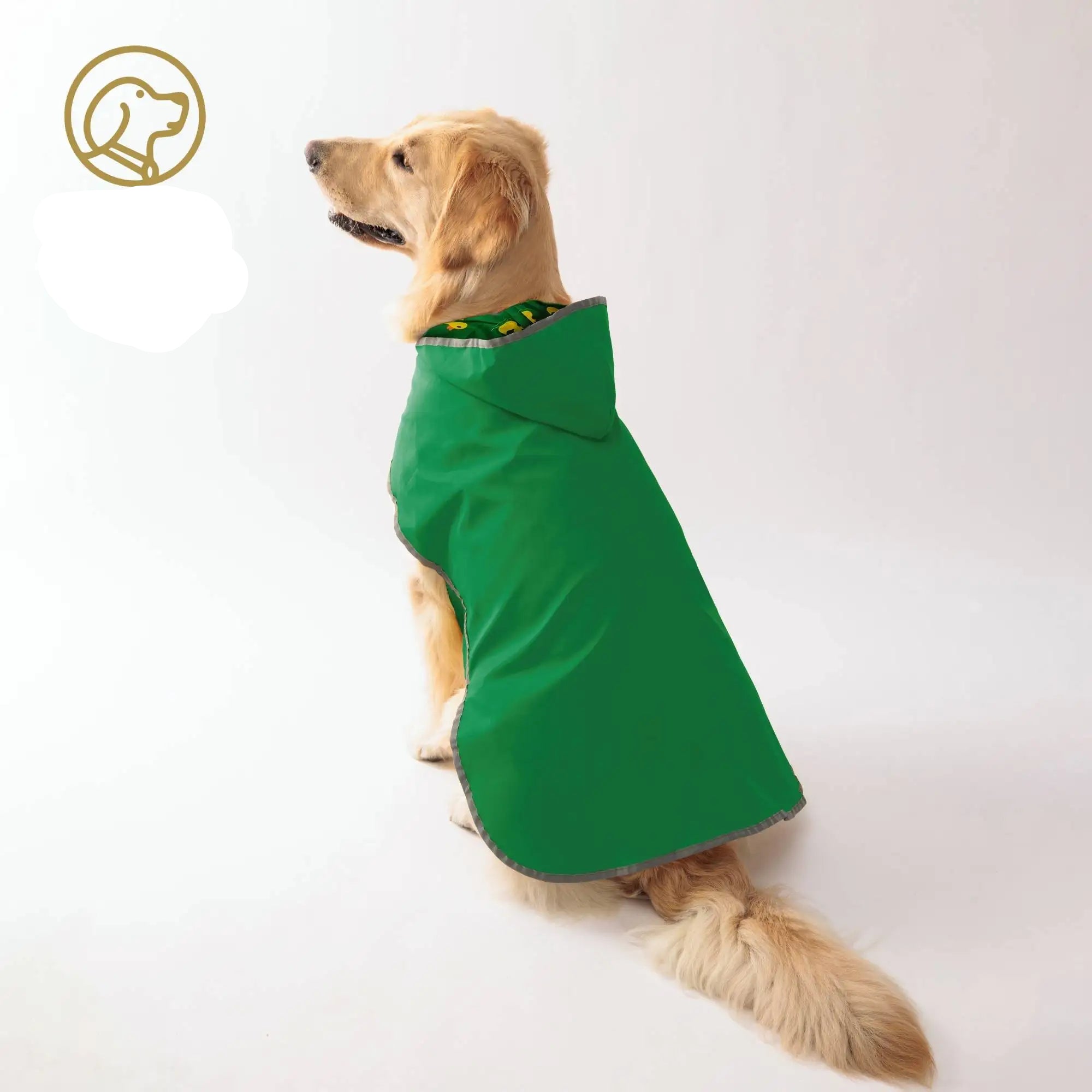 Capa de chuva pet dupla camada amarela — tamanho XS