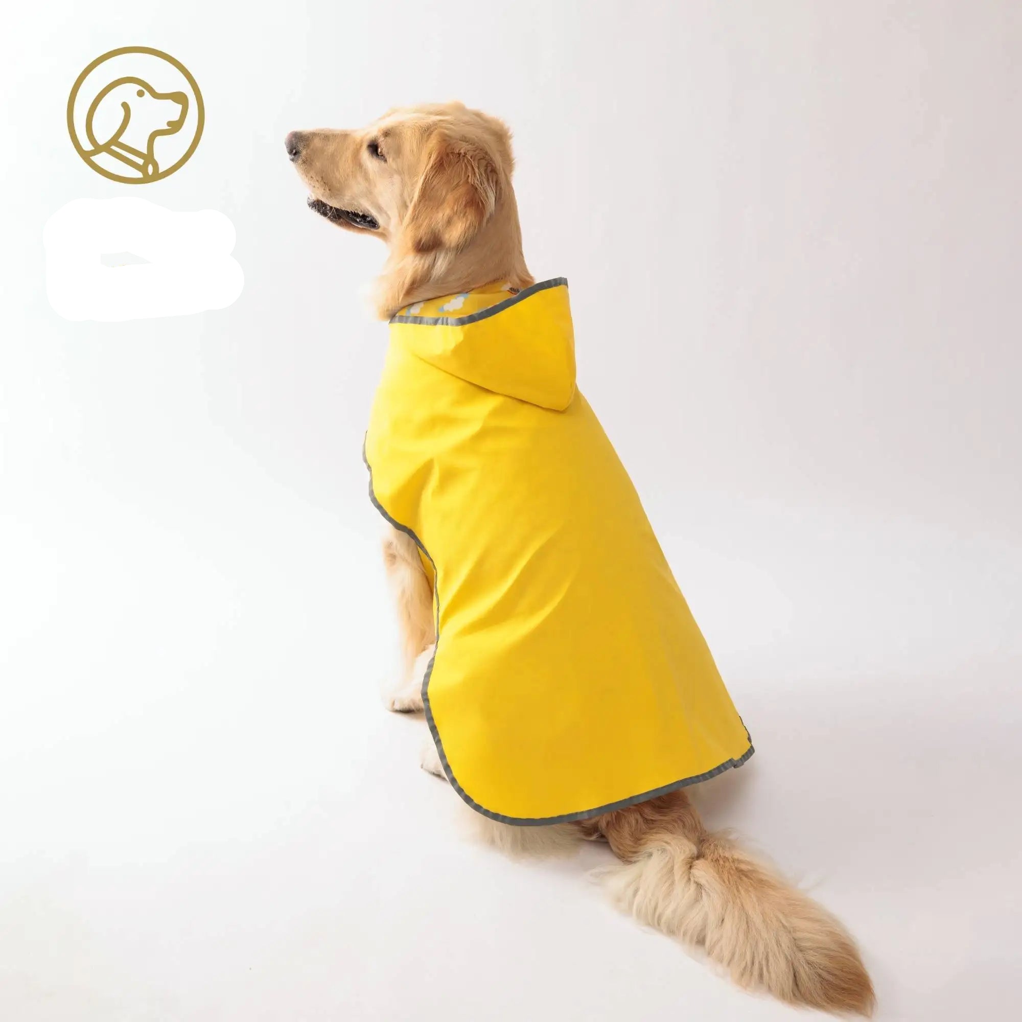 Interior impermeável da capa de chuva dupla camada para cão