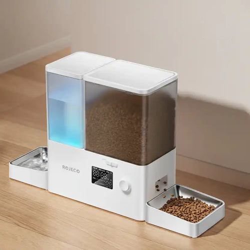 Bebedouro com filtro integrado no alimentador 2 em 1
