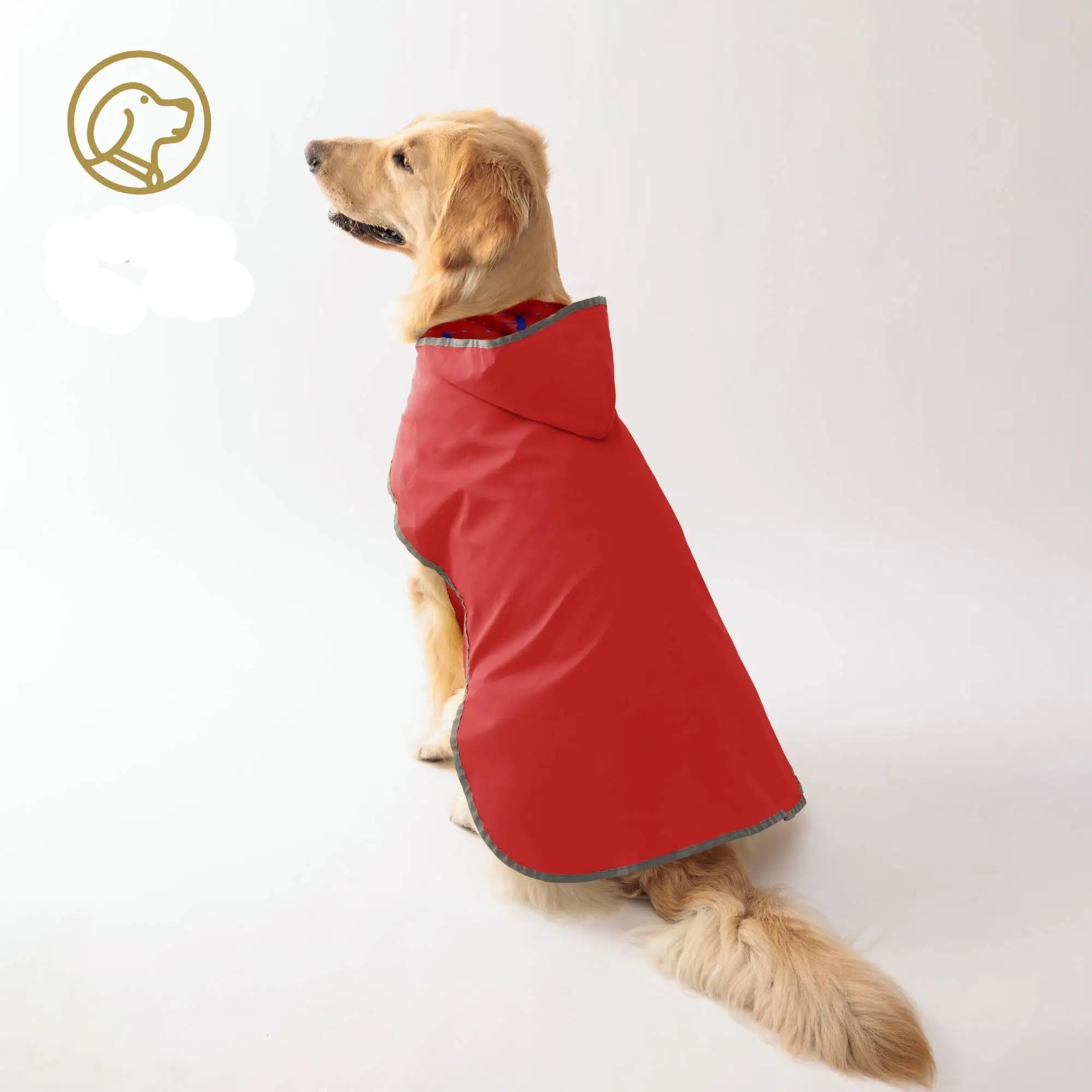 Tabela de medidas da capa de chuva reversível para cães