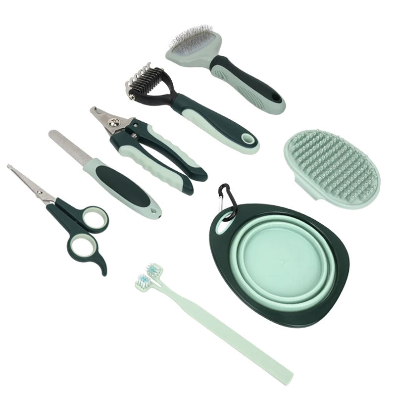 Escovas do kit de grooming 8 em 1 — remoção de pelos soltos