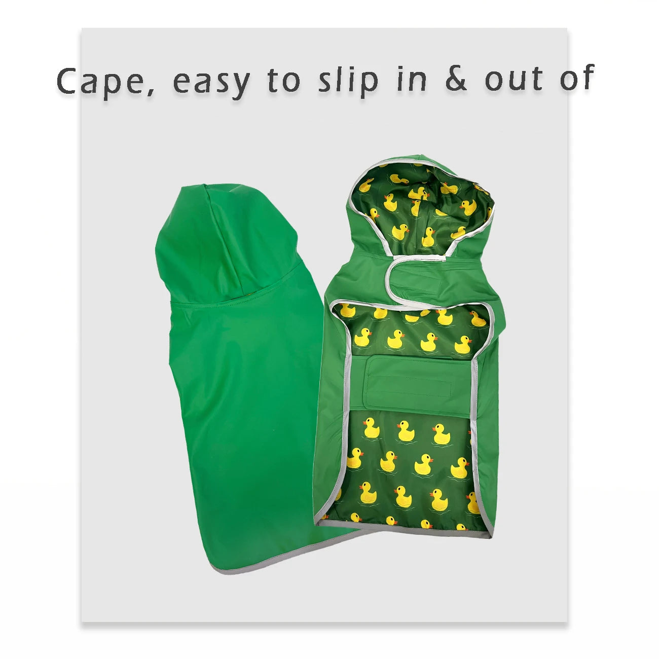 Capa reversível pet — lado vermelho e lado verde