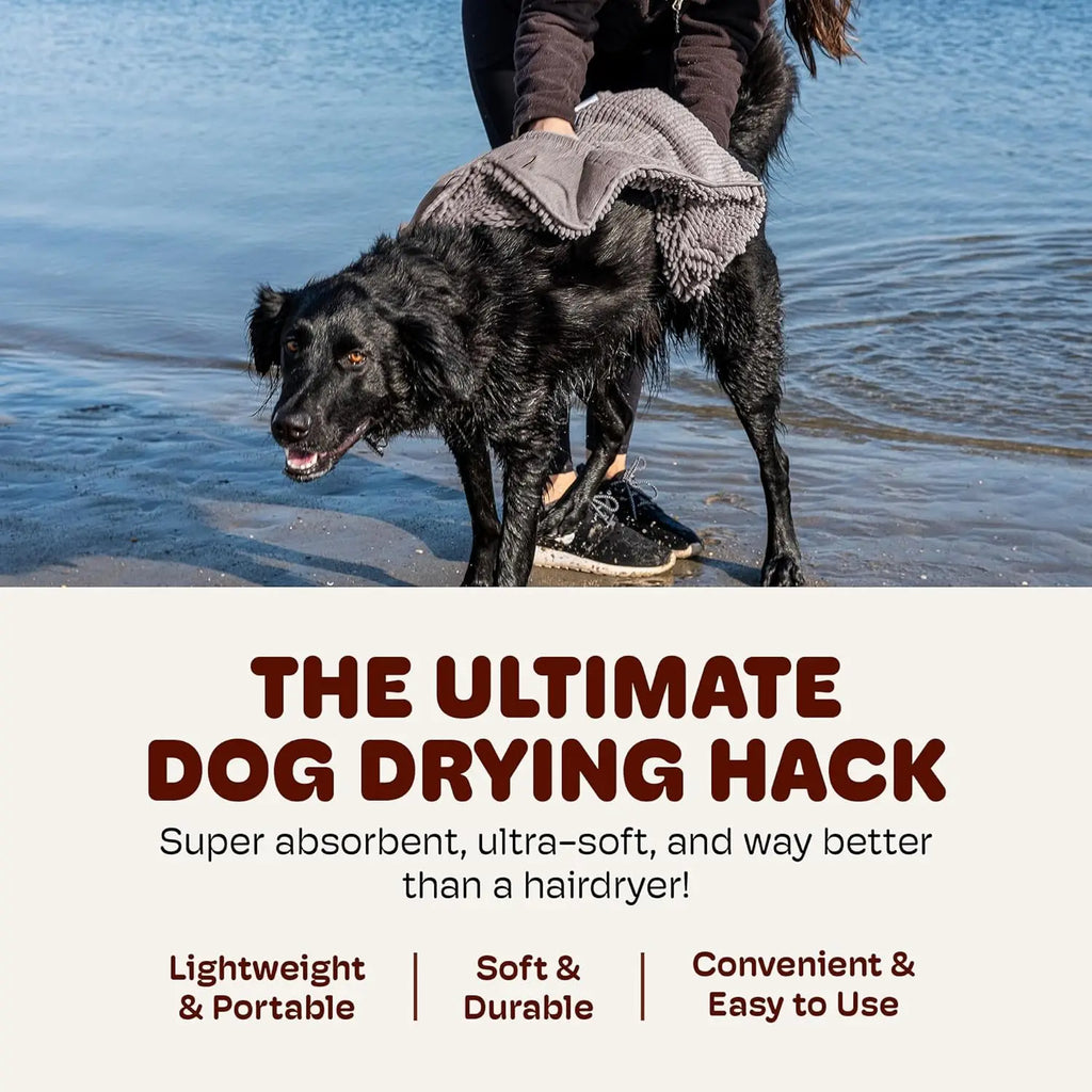 Toalha para pets — dobrada mostrando espessura da microfibra