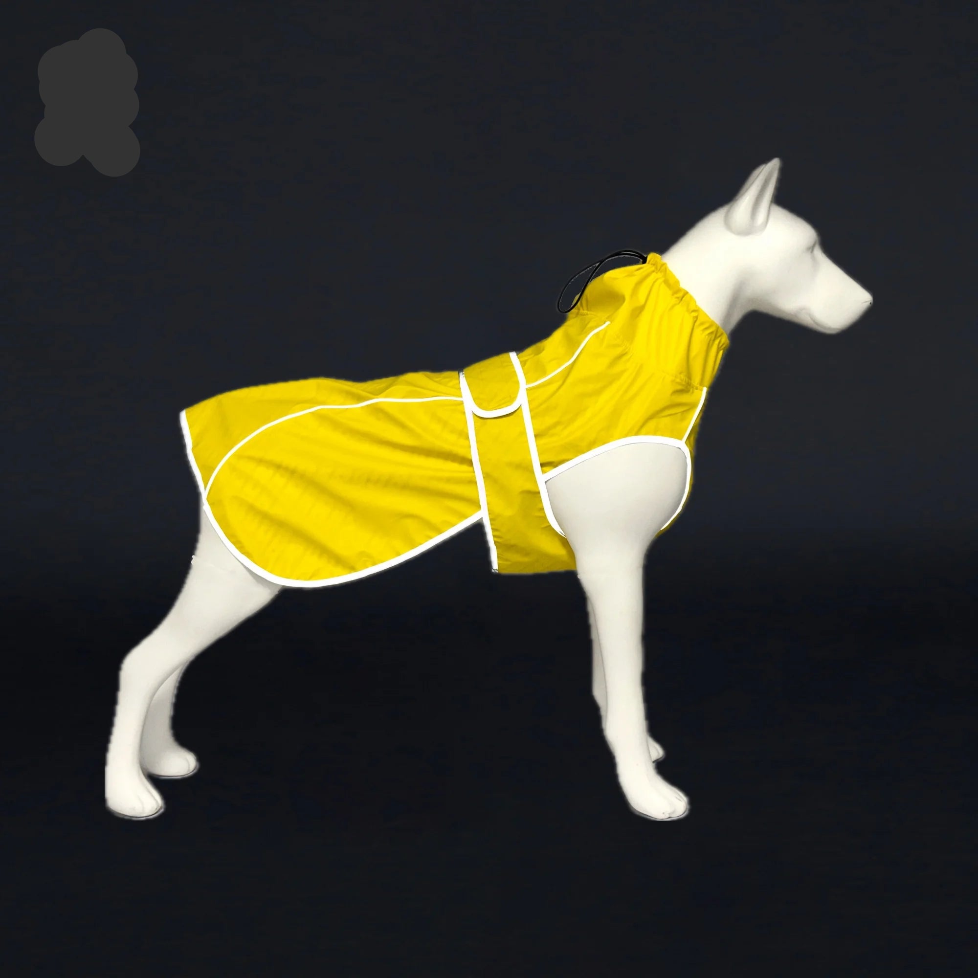 Tabela de medidas da capa de chuva refletiva para cães