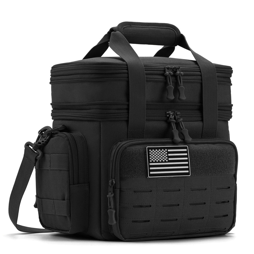 Bolsa térmica tática 18L para pets — verde militar