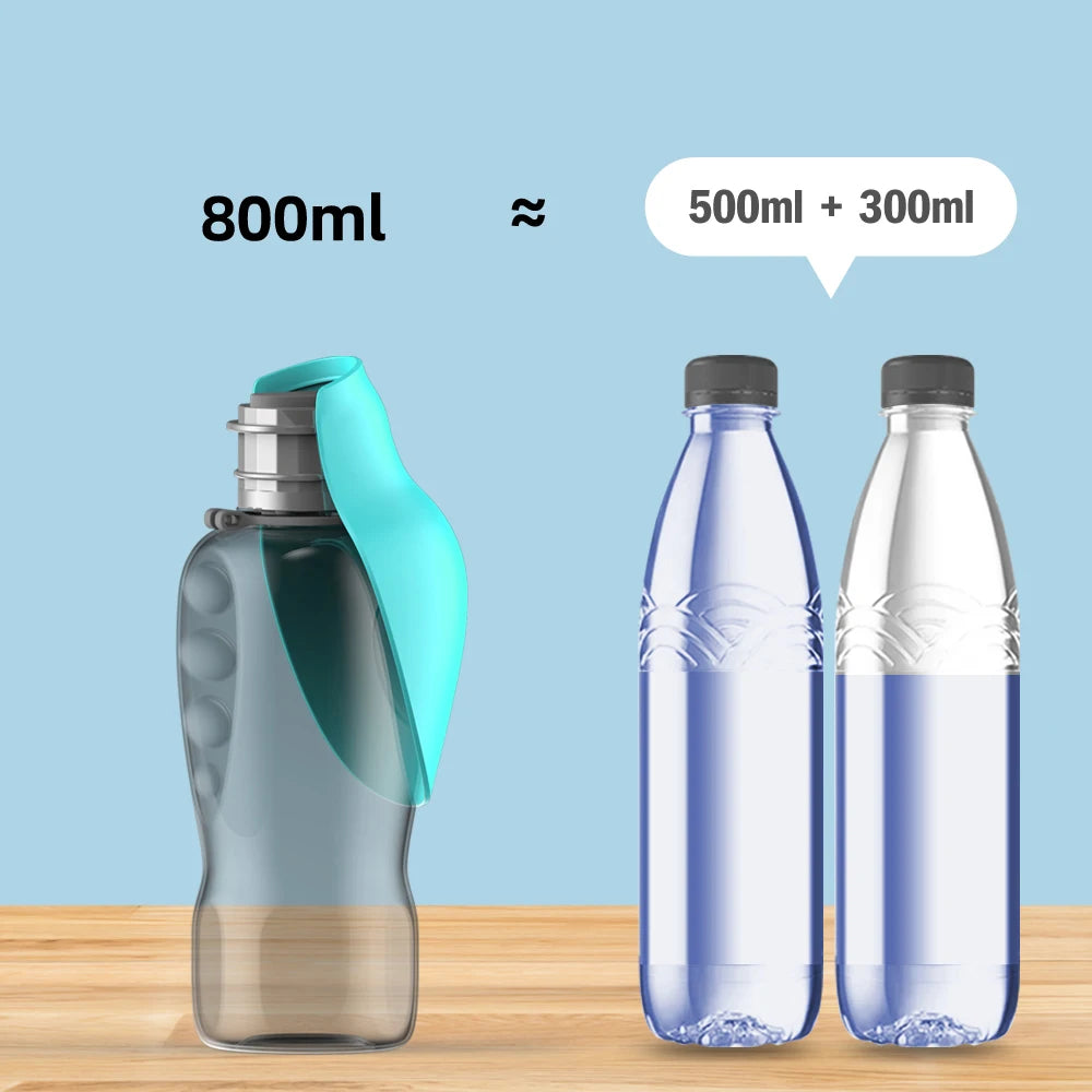 Garrafa de Água 800ml para Cães — Grande, leve e sem vazamentos
