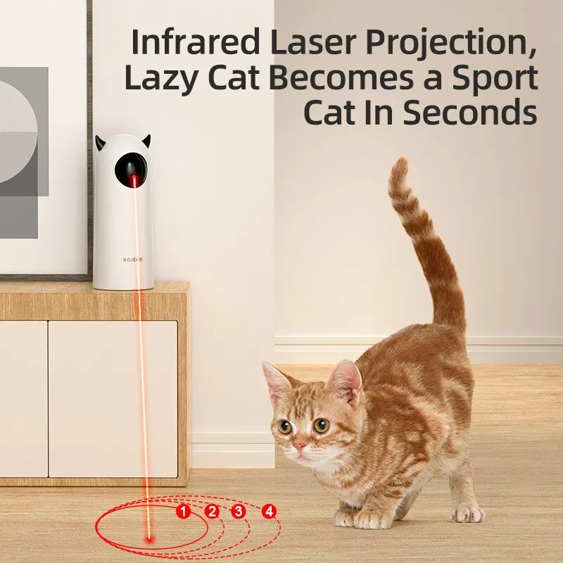 Brinquedo laser automático para cães e gatos — luz LED vermelha